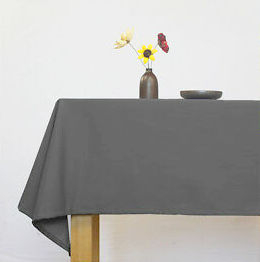 Lněný ubrus šedý 130 x 220 cm