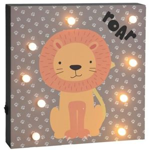 Nástěnná LED dekorace lvíček 25 cm