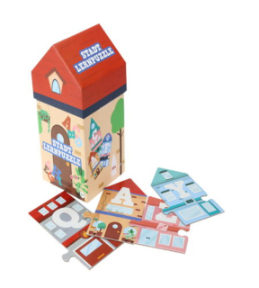 Puzzle Město 30 velkých dílků s písmeny