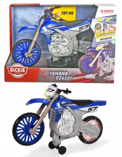 Motorka Yamaha YZ450F, 26 cm, světlo, zvuk 