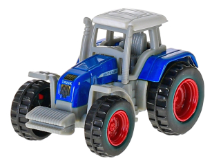 Farm World Traktor 7 cm modrý