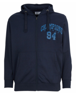 Pánská mikina modrá s potiskem nadměrná