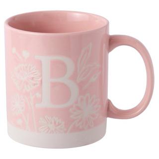 Keramický hrnek s písmenem B, výška 8,9 cm