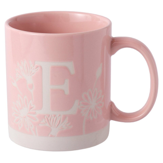 Keramický hrnek s písmenem E, výška 8,9 cm