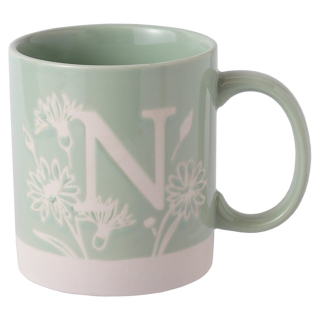 Keramický hrnek s písmenem N, výška 8,9 cm