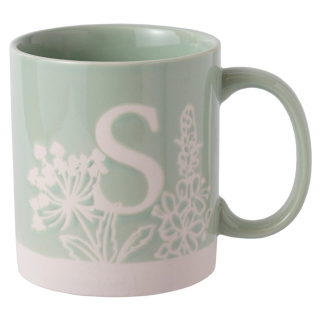 Keramický hrnek s písmenem S, výška 8,9 cm