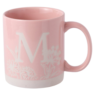 Keramický hrnek s písmenem M, výška 8,9 cm