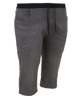 Pánské černé riflové kraťasy s elastanem