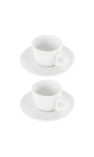 Porcelánové hrnky s podšálky MONA 0,08 l 2 ks