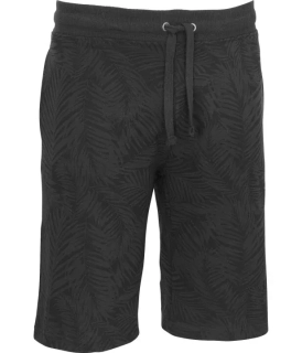 Pánské teplákové šortky šedočerné listy