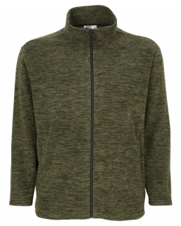 Pánská zelená fleecová mikina na zip 6XL