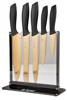 Russel Hobbs Sada 5 ks zlatých nožů ve stojanu