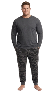 Nadměrmé maskáčové tepláky černé 4XL,5XL,6XL