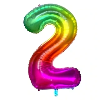 Foliový balónek barevný 90 cm, číslo 2
