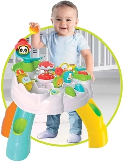 Clementoni Baby Veselý hrací stolek s kostkami a zvířátky
