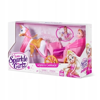 Panenka Princezna v kočáru s koněm ZURU Sparkle Girlz 31 cm