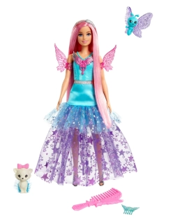 Mattel Barbie a dotek kouzla panenka Malibu se 2 mazlíčky JCW48