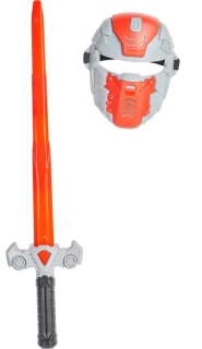 Sada Ninja, maska + meč 73 cm, červený set