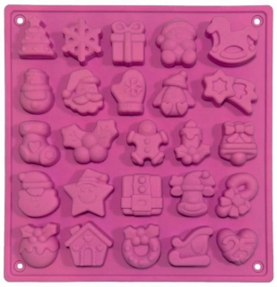 Forma silikonová Toro 268384 vánoční 25 ks, růžová