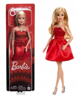 Barbie Mattel 80. výročí rubínovo-červená blondýnka módní toaleta