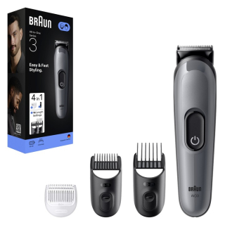 Braun Series 3 AIO3500 Pánská sada pro péči o tělo 4v1, 14 nastavení délky