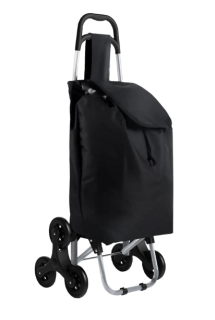 Nákupní taška na kolečkách černá schodišťová