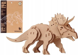 Mamido 3D dřevěné puzzle Triceratops 55 dílků