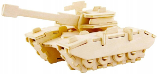 Robotime 3D dřevěné puzzle Tank 47 dílků