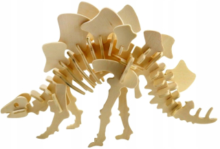 Robotime 3D dřevěné puzzle Stegosaurus 43 dílků